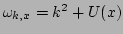 $ \omega_{k,x}= k^2 + U(x)$