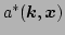 $ a^*(\vec k,\vec x)$