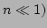 $ n \ll 1)$