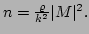 $ n = \frac{\varrho}{k^{2}}\vert M\vert^{2}.$
