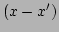 $ (x-x')$