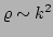 $ \varrho \sim k^{2}$
