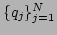 $ \{q_j\}_{j=1}^{N} $