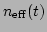$ n_{\mathrm{eff}}(t) $