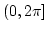 $(0,2\pi]$