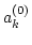 $a^{(0)}_k$