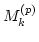 $M^{(p)}_k$