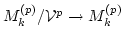 $M^{(p)}_k/{\cal V}^p \to M^{(p)}_k$