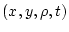 $(x,y,\rho,t)$