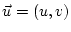 $\vec{u} = (u,v)$