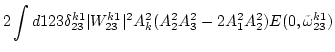 $\displaystyle 2\int d 123
\delta^{k1}_{23}
\vert W^{k1}_{23}\vert^2 A_k^2
( A_2^2 A_3^2 - 2 A_1^2 A_2^2)
E(0,\tilde\omega^{k1}_{23})$