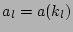 $a_l=a(k_l)$