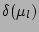 $\delta(\mu_l)$