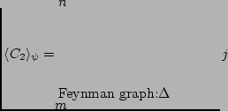 $\displaystyle \langle C_2 \rangle_\psi =
\parbox{40mm} {
\begin{fmffile}{five}
...
...arrow}{o1,v1}
\fmfdot{i1}
\fmfdot{i2}
\fmfdot{o1}
\end{fmfgraph*}\end{fmffile}}$