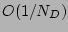 $O(1/N_D)$