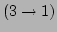 $ (3\rightarrow 1)$