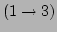 $ (1\rightarrow 3)$