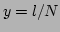 $ y={l}/{N}$
