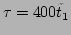 $ \tau=400\tilde{t}_1$