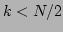$ k<N/2$