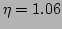 $ \eta =1.06$