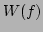 $ W(f)$