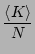 $\displaystyle \frac{\langle K\rangle }{N}$