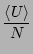 $\displaystyle \frac{\langle U\rangle }{N}$