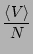 $\displaystyle \frac{\langle V\rangle }{N}$