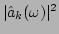 $ \vert\hat{a}_k(\omega )\vert^2$