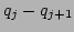 $ q_j-q_{j+1}$