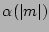 $\alpha (\vert m\vert)$