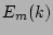 $E_{m}(k)$