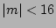 $\vert m\vert < 16$