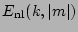 $E_{\mathrm{nl}}(k,\vert m\vert)$