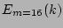 $E_{m=16}(k)$