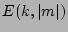$E(k,\vert m\vert)$