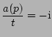 $\displaystyle \frac{\upartial a(\bldp)}{\upartial t} = - \mathrm{i} $