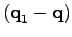 $ (\textbf{q}_1-\textbf{q})$