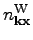 $ {n}^{\rm W}_{\textbf{k}\textbf{x}}$