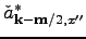 $ \check{a}_{\textbf{k}-\textbf{m}/2,x''}^*$