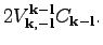 $\displaystyle 2V^{\textbf{k}-\textbf{l}}_{\textbf{k},-\textbf{l}}C_{\textbf{k}-\textbf{l}}.$