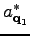 $ a^*_{\textbf{q}_1}$