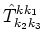 $\hat T^{k k_1}_{k_2 k_3}$