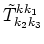 $\displaystyle \tilde T^{k k_1}_{k_2 k_3}$
