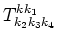 $T^{k k_1}_{k_2 k_3 k_4}$