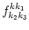 $\displaystyle f^{k k_1}_{k_2 k_3}$