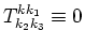 $\displaystyle T^{k k_1}_{k_2 k_3} \equiv 0$