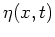 $\eta(x,t)$