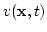 $ v({\bf x},t)$